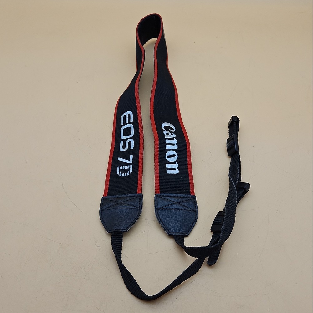 Canon EOS 7D EW-EOS7D Genuine DSLR Black / Red / White Camera Neck Strap